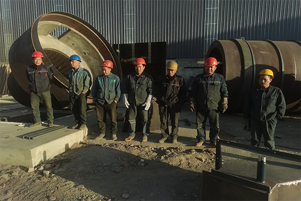 内蒙古智能型煤泥烘干机安装现场