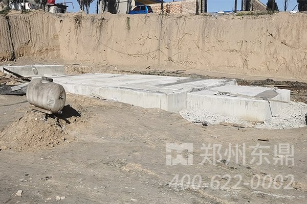 山西朔州煤泥烘干机设备土建现场