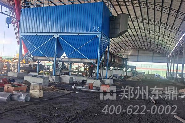 山西应县煤泥烘干机生产线安装现场实拍图