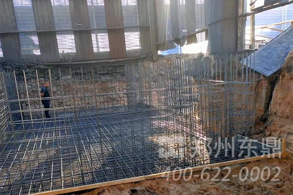内蒙古东胜煤泥烘干机项目基础建设施工现场