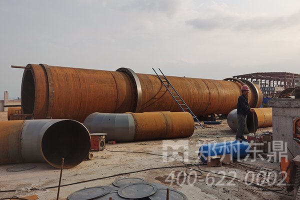 山西朔州1000吨煤泥烘干机设备安装现场