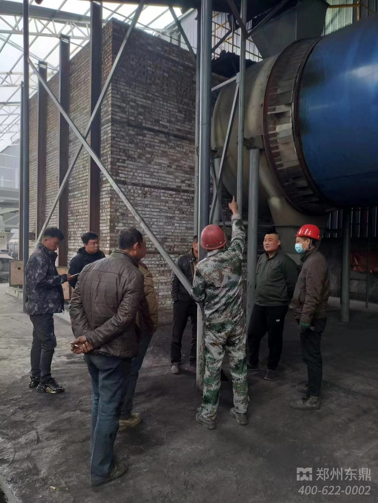 山西朔州高产量煤泥烘干机项目安全技能培训工作现场