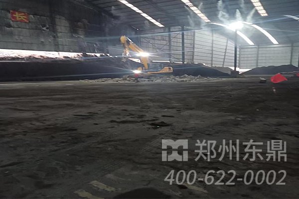 陕西咸阳煤泥烘干机项目基础建设已经开始施工