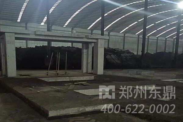 陕西彬州大型煤泥烘干机基础建设现场
